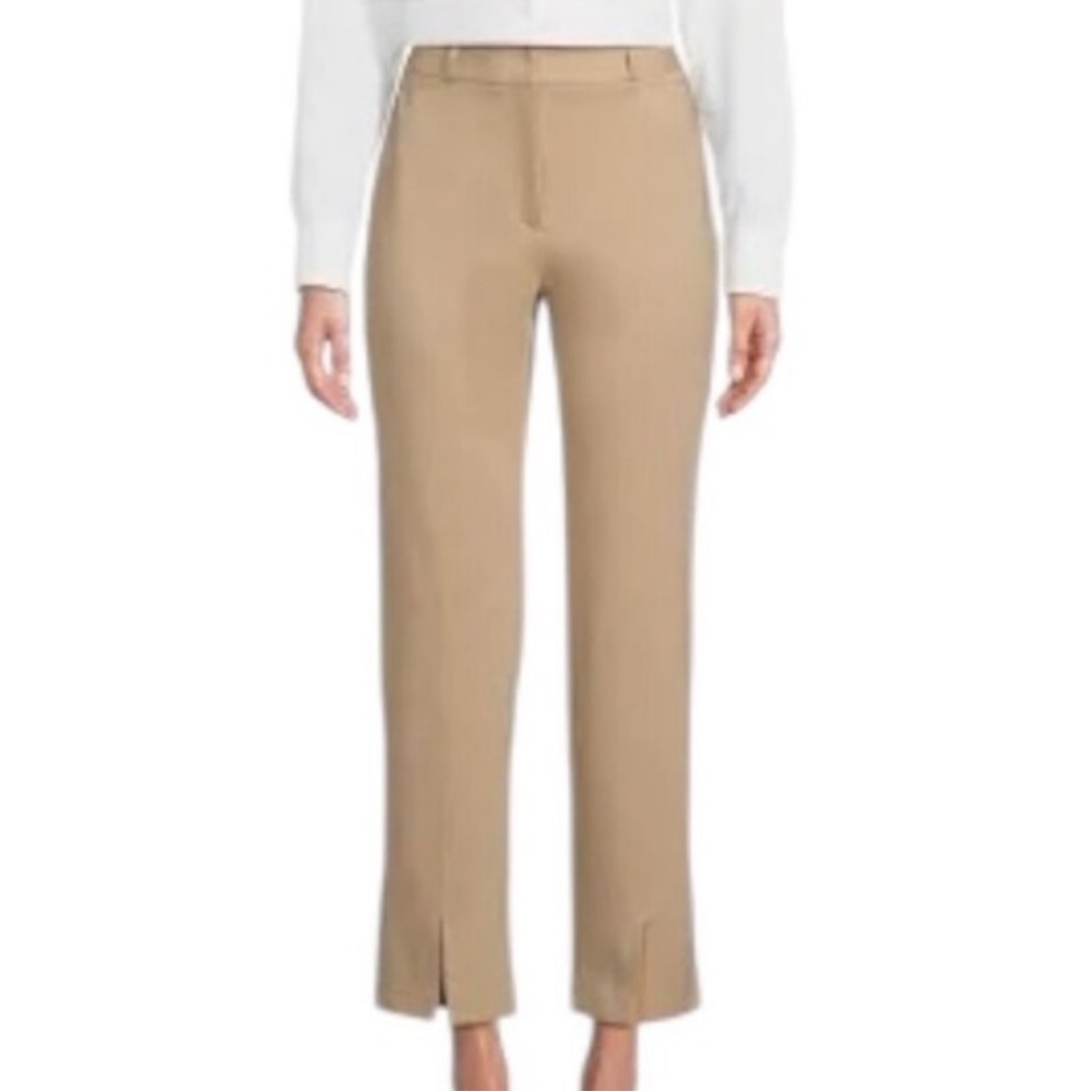 J. McLaughlin Deanne Straight Leg Ankle Pants Size 6 Oatmeal Color Business